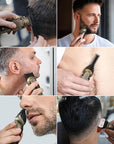 Professional Hair Clipper for Men Hair Cutting Kit Men's Beard Trimmer Hair Trimmer Shaver Cordless Barber Clippers and Trimmers Set Bronze