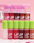 6PCS Fat Oil Lip Gloss Mini,Small Brush Head Hydrating Transparent Lip Glow Oil for Women Moisturizing Tinted Lip Plumper Gloss Longlasting Non-sticky