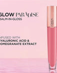 L'Oreal Paris Glow Paradise Hydrating Tinted Lip Balm-in-Gloss with Pomegranate Extract & Hyaluronic Acid, Ultra-Gentle, Non-Sticky Formula, Blissful Blush, 0.23 fl oz