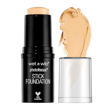 wet n wild Photo Focus Matte Foundation Stick Makeup, Porcelain | Vegan & Cruelty-Free