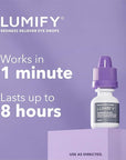 LUMIFY Eye Drops for Red Eyes, Redness Reliever for Brighter Looking Eyes, Works in 1 Minute & Lasts Up to 8 Hours, Eye Drops, 0.17 Fl Oz (5 mL)