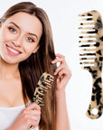 Large Wide Tooth Hair Comb, LADYAMZ [Tortoise Shell] Cellulose Acetate Round Tooth Comb for Straight/Curly Hair,Short/Long Hair Women Men or Kids, Easy Detangling Wet or Dry, Anti-static (Ivory)