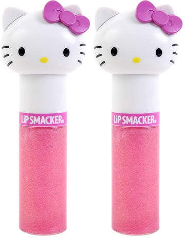 Lip Smacker Lippy Pals Swirls, Sanrio Hello Kitty, Flavored Moisturizing & Smoothing Soft Shine Lip Balm, Hydrating & Protecting Fun Tasty Glossy Finish, Cruelty-Free & Vegan - Kiwi (Pack of 2)