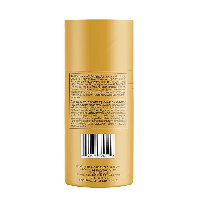 ATTITUDE Sunscreen Stick, Broad Spectrum