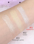 evpct Pearl White Silver Face Highlighter Makeup, White