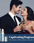 Aeshory Pheromone Perfume for Men - 2 Pcs Roll-On Pheromone Cologne, Long-Lasting Scents Attraction Pheromone Infused Essential Oil Perfume for Men