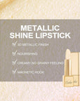 Oulac Glitter Lipstick for Women with Metallic 3D Shine Lightweight Hydrating Formula, High Impact Lip Color, Vegan & Gluten Free Beauty, Sheer Coverage Lip Makeup, Crystal Veil(27)
