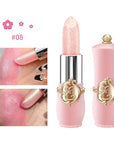 3 Pcs/Set Flower Jelly Lipstick Set Temperature Change Moisturizer Long Lasting Nutritious Glossy Shine Lip Balm Magic Gold Crystal PH Color Change Lip Gloss for Women