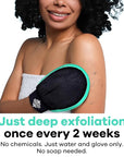 Dermasuri - Deep Exfoliating Glove - Polishing Mitt Body Scrubber - Korean Skin Cleaner Exfoliator & Dead Skin Buffing Treatment - Gifts for Women & Men - Keratosis Pilaris Scrub Remover - (1 Pack)