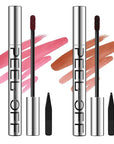 LANGMANNI 2 Colors Long-Lasting Peel Off Lip Liner Set, Waterproof & Smudge-Proof Matte Lip Liners Gift Makeup For Girls (#1+3)