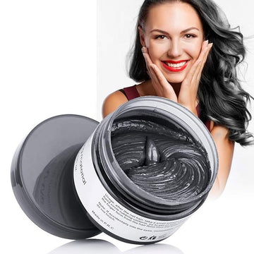Hair Wax Color, Black, Hair Wax Dye Hair Styling Clay 4.23 oz - Easy Washout Black Hair Color Wax for Halloween Party, Cosplay