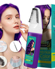 Purple Hair Dye for Women, Semi Permanent Hair Dye Shampoo for Gray hair Coverage 4 in 1 Natural Ingredients with Comb, Convenient to Use Hair Color Shampoo (Purple)