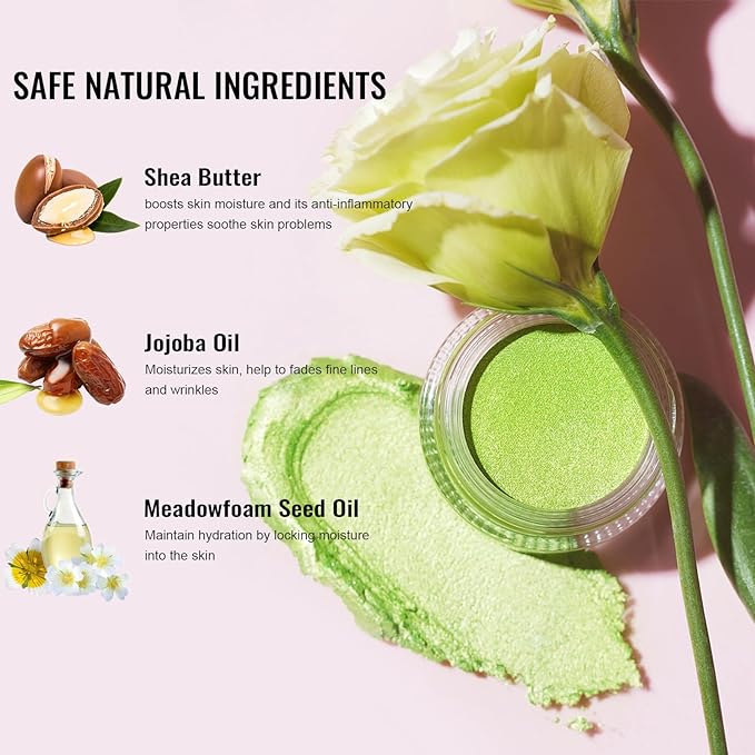 Oulac Nude Pearl Cream Eyeshadow also for Highlighter Shimmer Eye Shadow Waterproof&Long Lasting with Moisturizing Formula Blendable Shimmer Eye Make-up,Vegan & Cruelty-Free,6g, P03