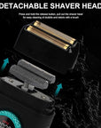 VGR Hair Clippers for Men Professional, T-Blade Trimmer Cordless Clippers and Trimmers Set, Electric Foil Shaver for Men with Double Foil, Rechargeable 3 Piece Men's Hair Cutting Kit, LED Display