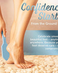 Silicone Foot Callus Remover - Nano Glass Foot File for Dead Skin and Cracked Heels - Callus Remover for Feet & Hard Skin - Ergonomic Foot Scrubber & Exfoliator for Soft, Smooth Feet - Blue