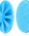 INNERNEED Food-Grade Soft Silicone Body Cleansing Brush Shower Scrubber, Gentle Exfoliating and Massage for All Kinds of Skin (Blue)