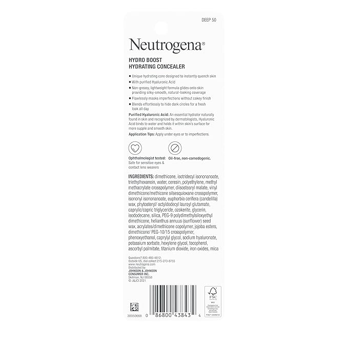 Neutrogena Hydro Boost Hydrating Concealer Stick for Dry 0.12 Oz