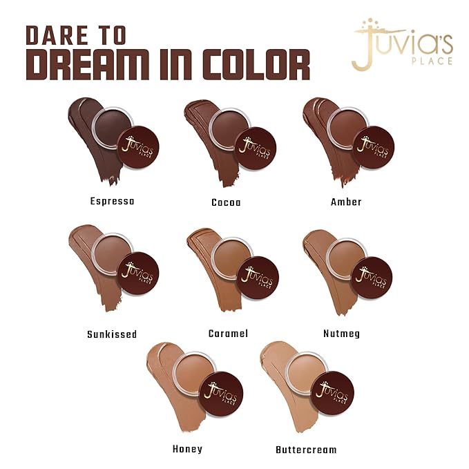 Juvia's Place Bronzed Cream Bronzer - Honey - Smooth Cream Bronzer Pot for Sun-Kissed Glow & Warmth, Buildable & Blendable Makeup Contour with Long-Lasting Matte Shimmer Finish, Highly Pigmented