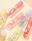 6pcs Fruit Flavored Lip Gloss Set, Roll on Lip Gloss Set Kids Lip Gloss Cute Lip Oil for Girls, Glossy and Shiny Non-Toxic, Kid Friendly, Kids Gift