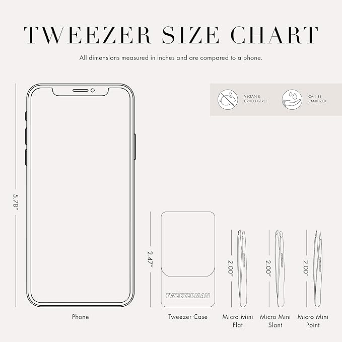 Tweezerman Winter Frost Micro Mini Slant & Point Tweezer Set