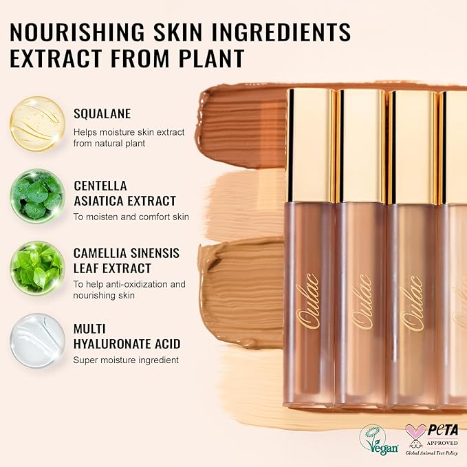 Oulac Concealer Full Coverage, Concealer Stick for Dark W6 Honey 8ml