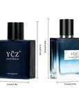 Ycz Cologne for Men Set, 1.7oz(50ml) Bottled Marine Perfume and Club Men Perfume Sophisticated Woody Citrus Scent, Highquality Long Lasting, Sleek Bottle Design, Ideal Special Occasions Ideal Gift