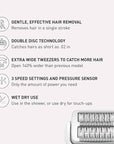Panasonic Epilator with Gentle Cap, Electric Hair Remover for Home, 3 Speed Settings, Wet Dry, Washable - ES-EY30