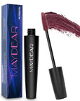 Maydear Burgundy Mascara for Eyelashes, Waterproof Colored Long Lasting Smudgeproof for Women Fast Dry Lengthening Eye Makeup Party - Dark Purple