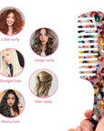 Large Wide Tooth Hair Comb,[Tortoise Shell] Cellulose Acetate Round Tooth Comb for Straight/Curly Hair,Short/Long Hair Women Men or Kids,Easy Detangling Wet or Dry,Anti-static (Multi-colored)