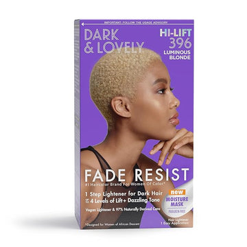 SoftSheen-Carson Dark and Lovely Fade Resist Rich Conditioning Hair Color, Permanent Hair Color, Up To 100 percent Gray Coverage, Brilliant Shine with Argan Oil and Vitamin E, Luminous Blonde