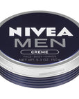 Nivea Men Creme - Multipurpose Cream for Men - Face, hand and Body Lotion - 5.3 oz. Tin (Pack of 12)