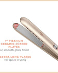 INFINITIPRO BY CONAIR Frizz Free Titanium Ceramic Flat Iron, 1-inch