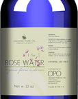 32 oz Rose Hydrosol Water – 100% Pure Rosewater Spray Mist Bulk – Hydrating Face Toner Rose Water for Skin and Hair Linen Spray for Sheets Room Freshener Body Spray Refill by Organic Pure Oil