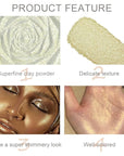 evpct Blonde Gold Face Highlighter Makeup Shimmer Glitter