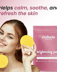 Brightening Eveloria Turmeric & Kojic Acid 30 Face Pads – Gentle Exfoliating & Cleansing Pads for Dark Spots, Uneven Tone & Dull Skin – Natural Glow with Turmeric, Kojic Acid & Vitamin C
