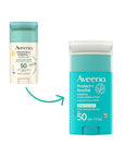 Aveeno Protect + Soothe Mineral Sunscreen Stick for Sensitive Skin, SPF 50, Water-Resistant for 80 minutes, Face & Body Sunscreen with Zinc Oxide & Oat, Fragrance-Free, Travel Size, 1.5 OZ