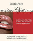 Runway Rogue LuxGloss Lip Gloss, High-Pigment Shimmery Rose-Gold Lip Gloss, ‘Fashion Week’