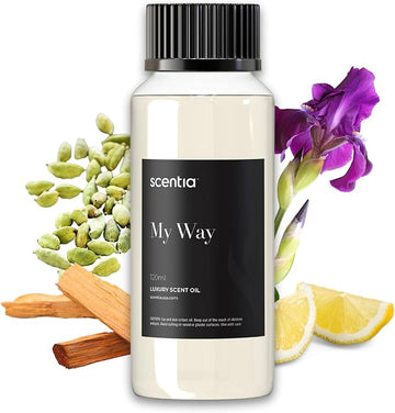Scentia Hotel My Way Diffuser Oil Inspired by The 1 Hotel MiamiBeach - 120 ml 4.06 fl oz - Fragrance Oil Blend Sandalwood, Cedar & Lemon Notes for Aromatherapy Diffusers Humidifiers, Thanksgiving Gift