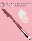 JAPONESQUE Dermaplaner and Cooling Eye Roller - Dual Ended Dermaplaning Facial Razor with Soothing Roller Ball Massager- Tool for Exfoliation, Hair Removal, Face Massage
