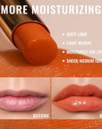 Oulac Orange Lipstick - Moisturizing Lip Stick Glossy Tinted Lip Balm, Sheer Shine Juicy Finish, Lightweight and Hydrating Formula for Dry Lip Care, Vegan 2.2g/0.07oz (08)