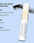 Pacifica Beauty, Stellar Gaze Length & Strength Black Mascara, For Volume and Length, Vitamin B + Coconut, Natural Lash Effect, Silicone, Sulfate & Paraben Free, Vegan and Cruelty Free