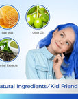 Temporary Blue Hair spray, Instant hair dye Wax 4.23 oz-Hairstyle Cream Hair Pomades Hair Color Wax for Party Cosplay Easy Cleaning(1, Blue)