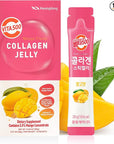 KWANGDONG Vita500 Mango Collagen Peptides Korean Jelly Stick with Vitamin C | Marine Collagen for Hair, Skin, Nails, Beauty, Joints, Minerals & Antioxidants Support | Convenient Daily Sticks 15 Pack