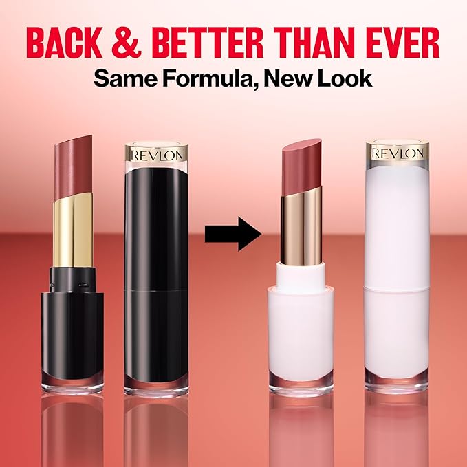 REVLON Super Lustrous Glass Shine Balm, Hydrating Tinted Lipstick, Sheer, Glossy Shiny Finish, 006 Girly Swirly, 0.11 oz