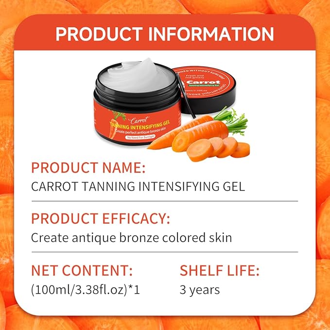 Self Tanning Gel for Face and Body – Sunless Bronzing Cream, Tan Accelerator, Natural-Looking Deep Tan Without Sun | Fast-Drying, No Orange, No Streaks | Vegan & Paraben-Free