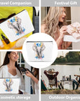 Floral elephant cosmetic bag elephant