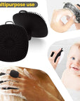 VWMYQ Silicone Body Scrubber, Silicone Loofah New Upgrade Richer Foam and Effective Cleaning, Ergonomic No-Slip Handle, Long-Lasting & Easy to Clean