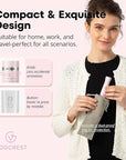 Women's Eyebrow Trimmer & Facial Hair Remover, 2 in 1, Double Rotating Blades, Safe, Painless, Hypoallergenic, Rechargeable, USB Charging