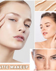 AWCCXMYM Flawless AirBrush Foundation High Coverage Foundation Smooth Creamy Matte Spray Foundation Makeup Kit For Mature Skin With Natural Nude Finish #Natural/Warm Porcelain