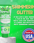 Glitter Sunscreen SPF 50 Lotion 4.5oz - Sparkle & Shimmer Sunscreen - Colored Sun screen for Kids & Women - UVA/UVB Sunshine Protection + 80 Min Water Resistant - (No Fragrance) (USA Made)